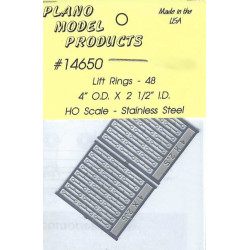 PLANO 14650 - LIFT RINGS - 4"od X 2-1/2"id - HO SCALE