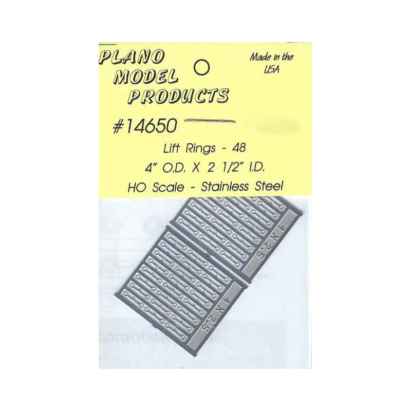 PLANO 14650 - LIFT RINGS - 4"od X 2-1/2"id - HO SCALE