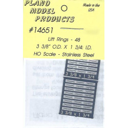 PLANO 14651 - LIFT RINGS - 3-3/8"od X 1-3/4"id - HO SCALE