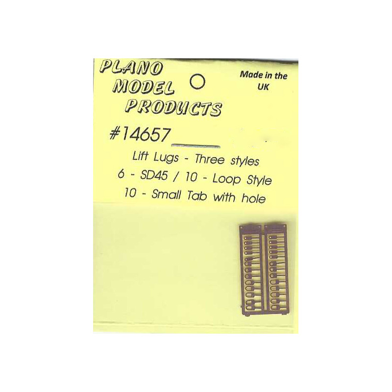 PLANO 14657 - LIFT LUGS - THREE STYLES - HO SCALE