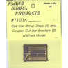 PLANO 11216 - COIL CAR STIRRUP STEPS AND COUPLER CUT BAR BRACKETS - WALTHERS CAR - HO SCALE