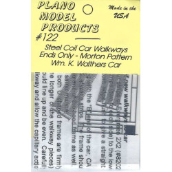 PLANO 122 - COIL CAR WALKWAYS - ENDS ONLY - MORTON ROUND PATTERN - WALTHERS CAR - HO SCALE