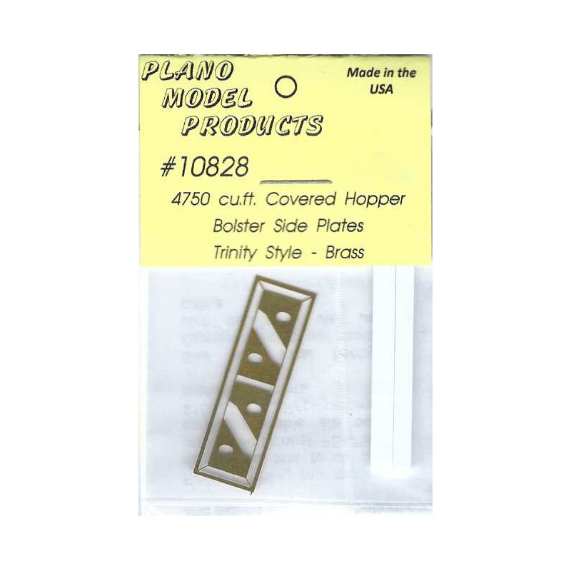 PLANO 10828 - 4750cuft COVERED HOPPER BOLSTER SIDE PLATES - TRINITY STYLE - HO SCALE