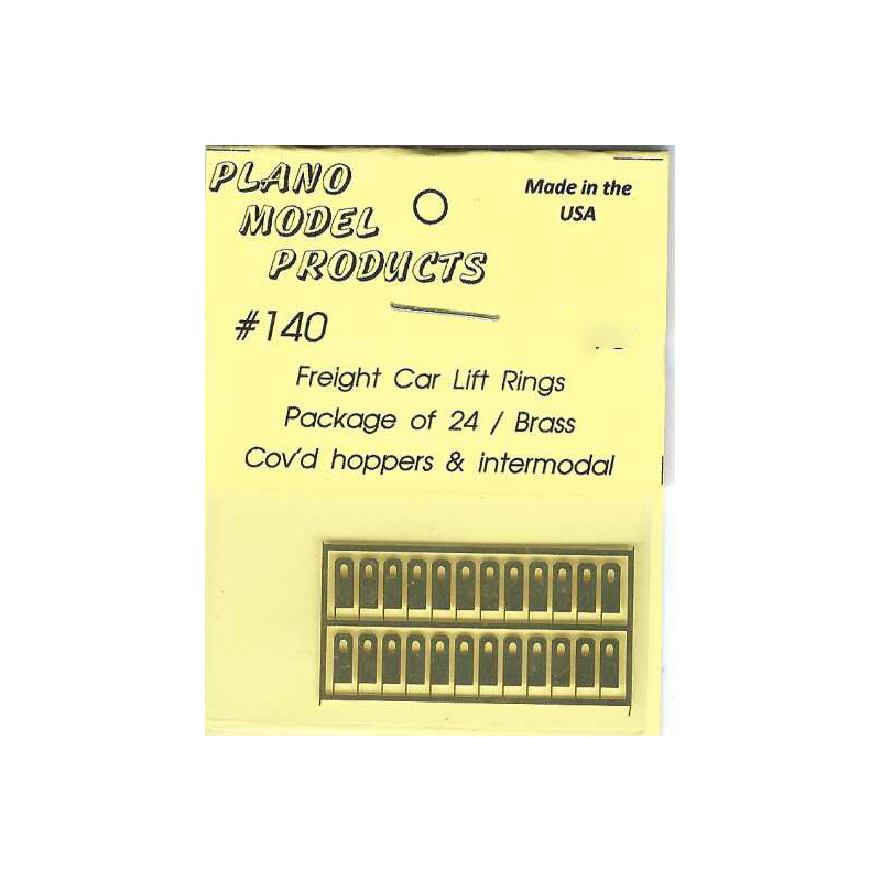 PLANO 140 - FREIGHT CAR LIFT RINGS - COVERED HOPPERS & INTERMODAL - HO SCALE