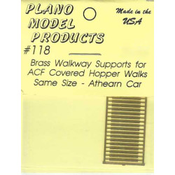 PLANO 118 - WALKWAY SUPPORTS FOR ACF COVERED HOPPER - ATHEARN CAR - HO SCALE