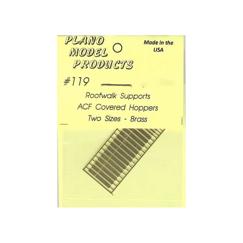 PLANO 119 - WALKWAY SUPPORTS FOR ACF COVERED HOPPER - HO SCALE
