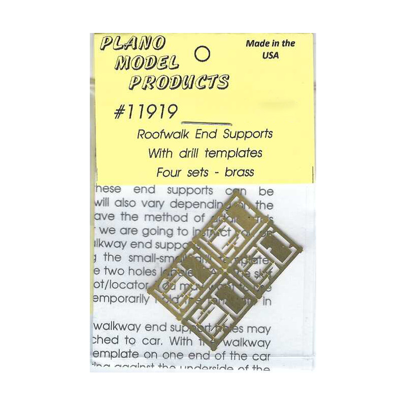 PLANO 11919 - ROOFWALK END SUPPORTS - HO SCALE