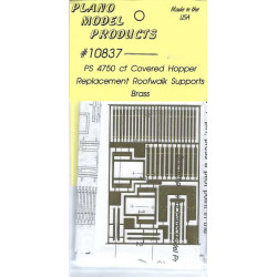 PLANO 10837 - PS 4750cuft COVERED HOPPER ROOFWALK SUPPORTS - HO SCALE