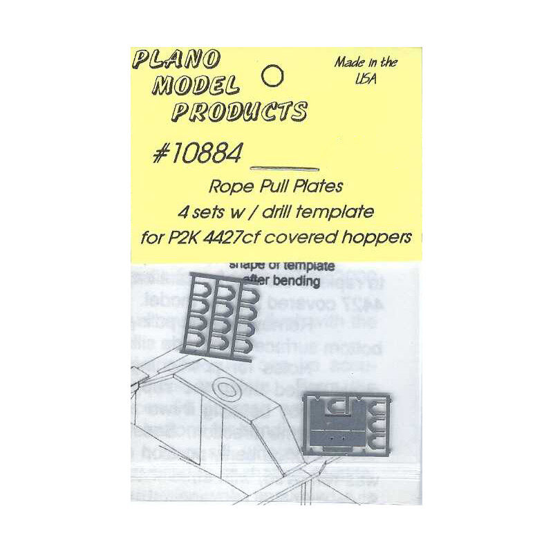 PLANO 10884 - ROPE PULL PLATES - PROTO 2000 4426cuft COVERED HOPPERS - HO SCALE