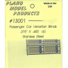 PLANO 13001 - PASSENGER CAR VENETIAN BLINDS - .275" x .400" - HO SCALE