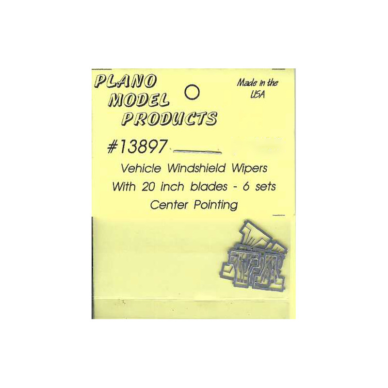 PLANO 13897 - VEHICLE WINDSHIELD WIPERS - 20" BLADES - CENTRE POINTING - HO SCALE