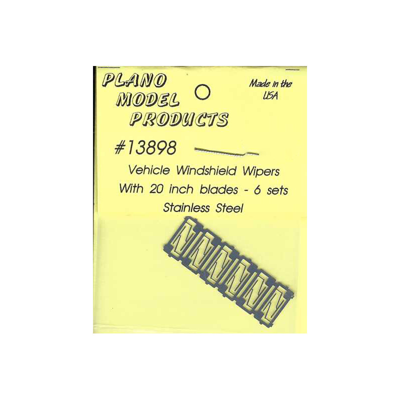 PLANO 13898 - VEHICLE WINDSHIELD WIPERS - 20" BLADES - HO SCALE