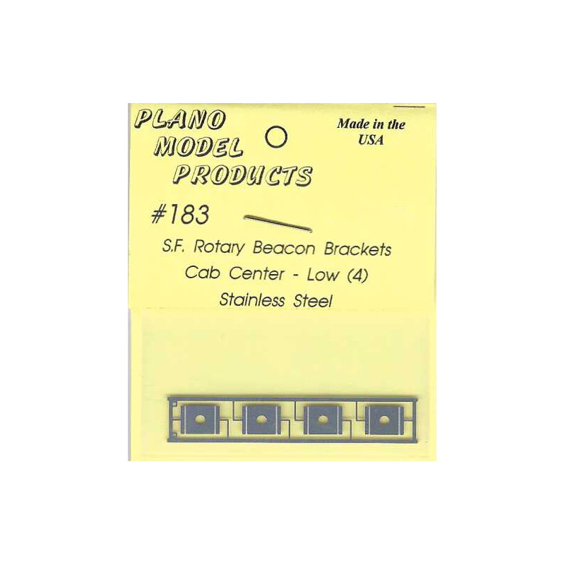 PLANO 183 - ROTARY BEACON BRACKETS - CAB CENTRE - LOW - HO SCALE
