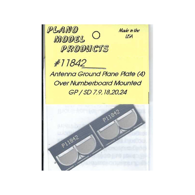 PLANO 11842 - ANTENNA GROUND PLANE PLATE OVER NUMBERBOARD MOUNT - HO SCALE