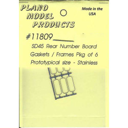 PLANO 10809 - SD45 DIESEL LOCOMOTIVE REAR NUMBER BOARD GASKETS - HO SCALE