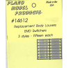 PLANO 14612 - DIESEL LOCOMOTIVE EMD SWITCHER BODY LOUVERS - HO SCALE