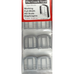 COACH YARD TCY0007a - WORKING FULL WIDTH DIAPHRAGMS - GREY - HO SCALE