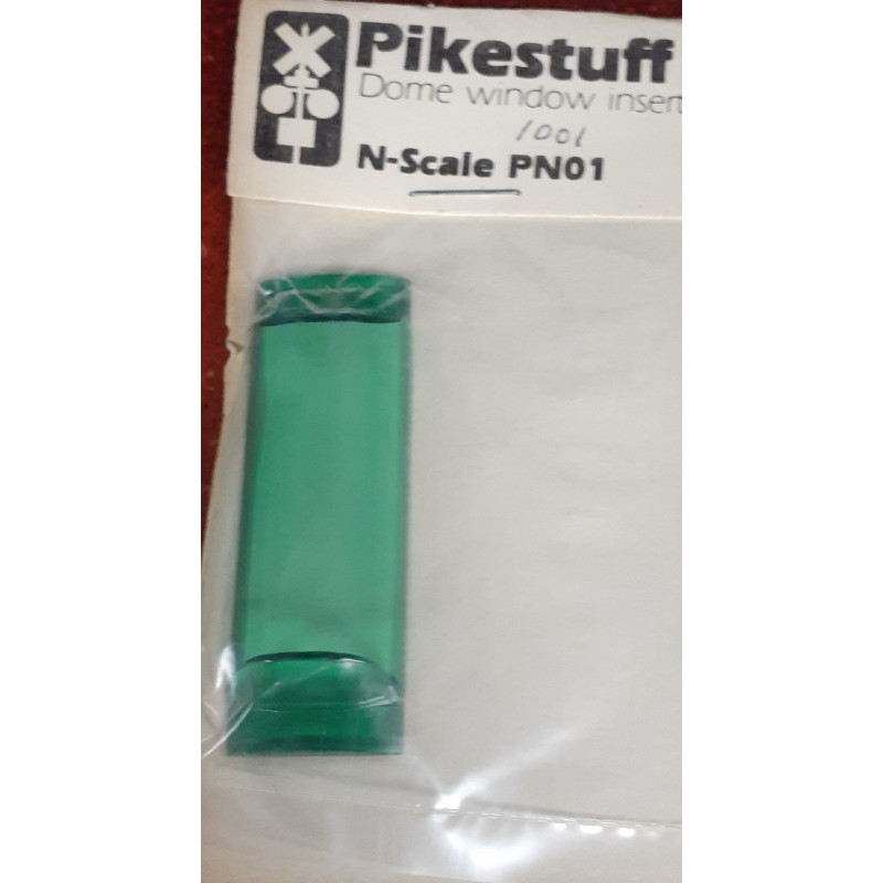 PIKESTUFF 1001 - BUDD DOME WINDOW INSERT - N SCALE