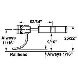 KADEE 1744 TYPE SE TOP AND BOTTOM SHELF MEDIUM CENTRESET METAL COUPLER WITH PLASTIC GEARBOX - O SCALE