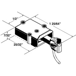KADEE 1744 TYPE SE TOP AND BOTTOM SHELF MEDIUM CENTRESET METAL COUPLER WITH PLASTIC GEARBOX - O SCALE