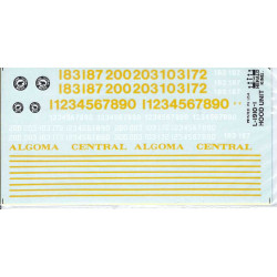 HERALD KING DECAL L-1910-1 - ALGOMA CENTRAL DIESEL CAB UNIT - HO SCALE