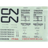 LPD DECALS H-158 - CANADIAN NATIONAL 40' REEFER - HO SCALE