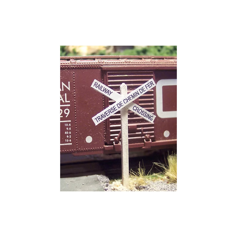 OSBORN MODELS RRA-1031 - BILINGUAL CROSSBUCKS - HO SCALE