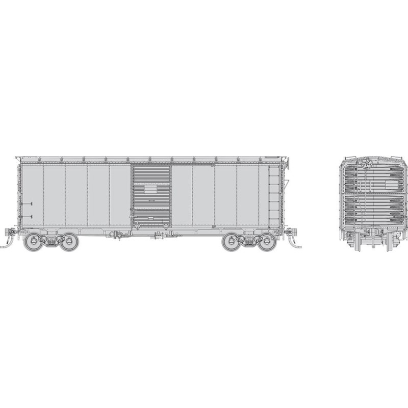 RAPIDO 183099 - 1937 AAR BOXCAR - UNDECORATED - CANADIAN PACIFIC VERSION - PARTIALLY ASSEMBLED KIT - HO SCALE