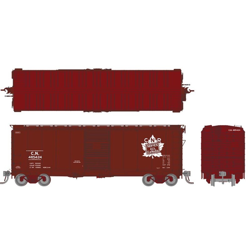 RAPIDO 182001 - 1937 AAR BOXCAR - CANADIAN NATIONAL - HO SCALE