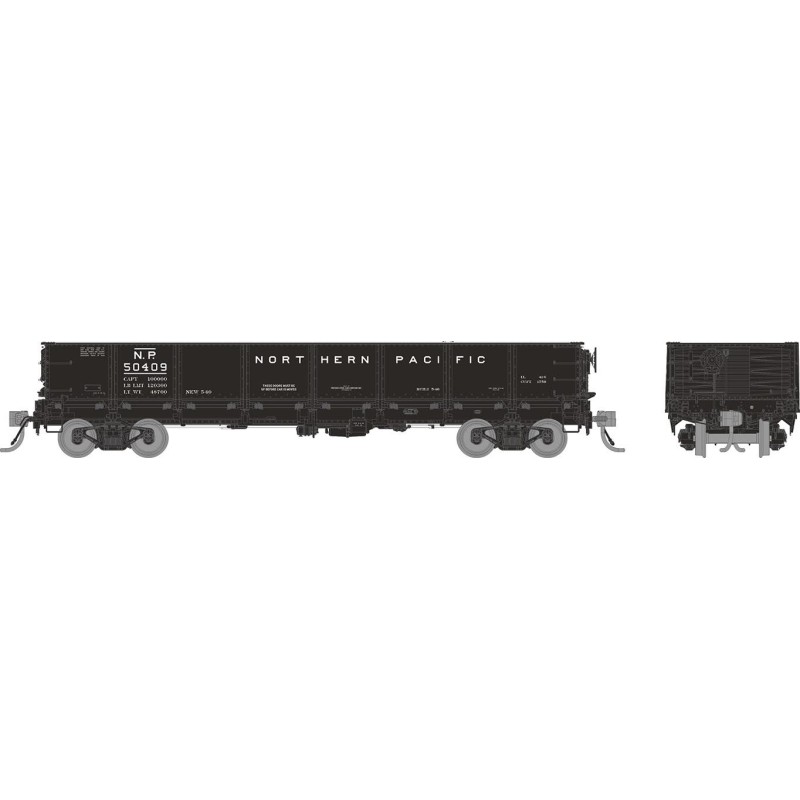 RAPIDO 163001 - 40' DROP BOTTOM GONDOLA - NORTHERN PACIFIC -  - HO SCALE