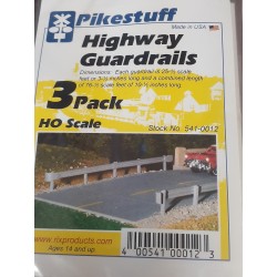 PIKESTUFF 0012 - HIGHWAY GUARDRAILS - 3 PACK -HO SCALE