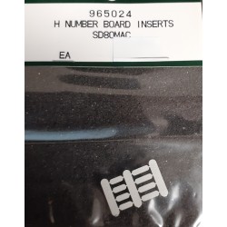 KATO 965024 - DIESEL LOCOMOTIVE SD80MAC NUMBER BOARD INSERTS - HO SCALE