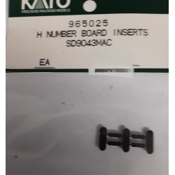 KATO 965025 - DIESEL LOCOMOTIVE SD9043MAC NUMBER BOARD INSERTS - HO SCALE