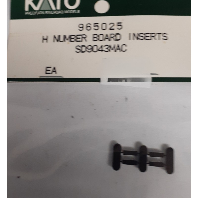 KATO 965025 - DIESEL LOCOMOTIVE SD9043MAC NUMBER BOARD INSERTS - HO SCALE