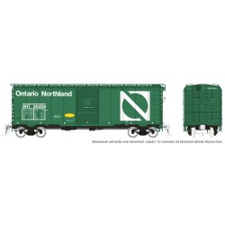 RAPIDO 182002 - 1937 AAR BOXCAR - ONTARIO NORTHLAND - HO SCALE