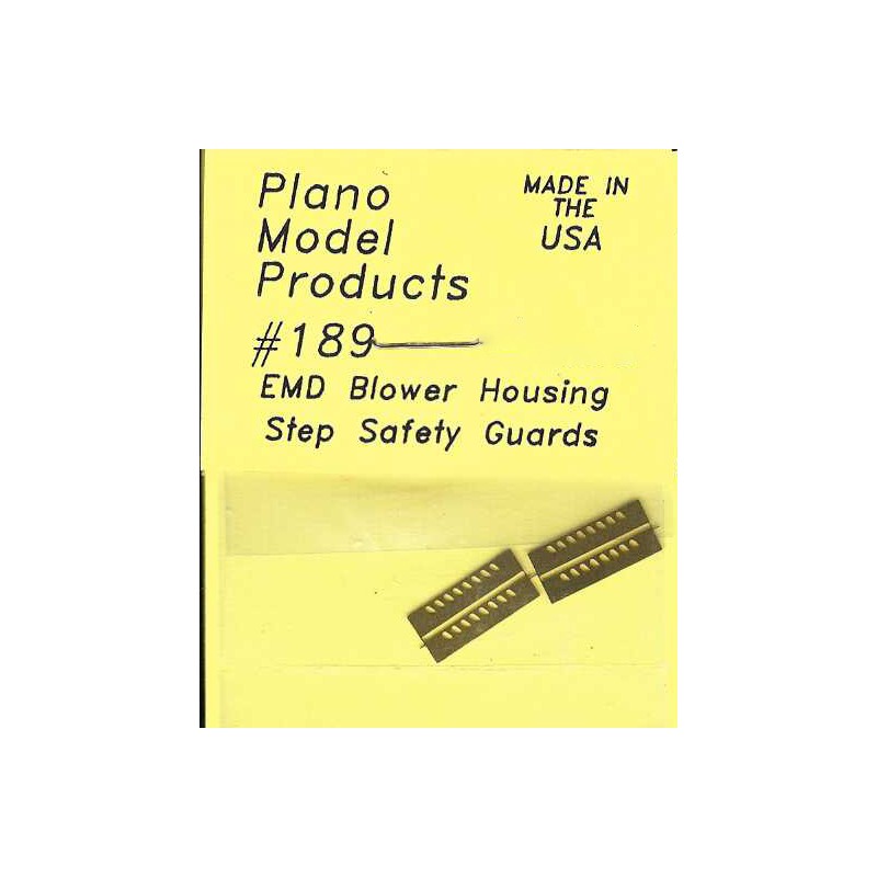 PLANO 189- DIESEL LOCOMOTIVE EMD BLOWER HOUSING STEP SAFETY GUARDS - HO SCALE