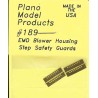 PLANO 189- DIESEL LOCOMOTIVE EMD BLOWER HOUSING STEP SAFETY GUARDS - HO SCALE