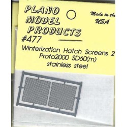 PLANO 477 - DIESEL LOCOMOTIVE EMD SD60M WINTERIZATION HATCH SCREEN - FOR PROTO 2000 SD60M - HO SCALE