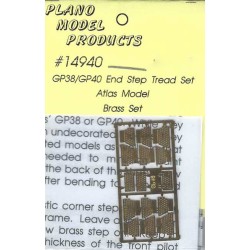 PLANO 14940 - DIESEL LOCOMOTIVE EMD GP38/GP40 END STEP TREAD SET - FOR ATLAS MODEL - HO SCALE