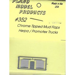 PLANO 352 - CHROME TIPPED MUD FLAPS - HO SCALE