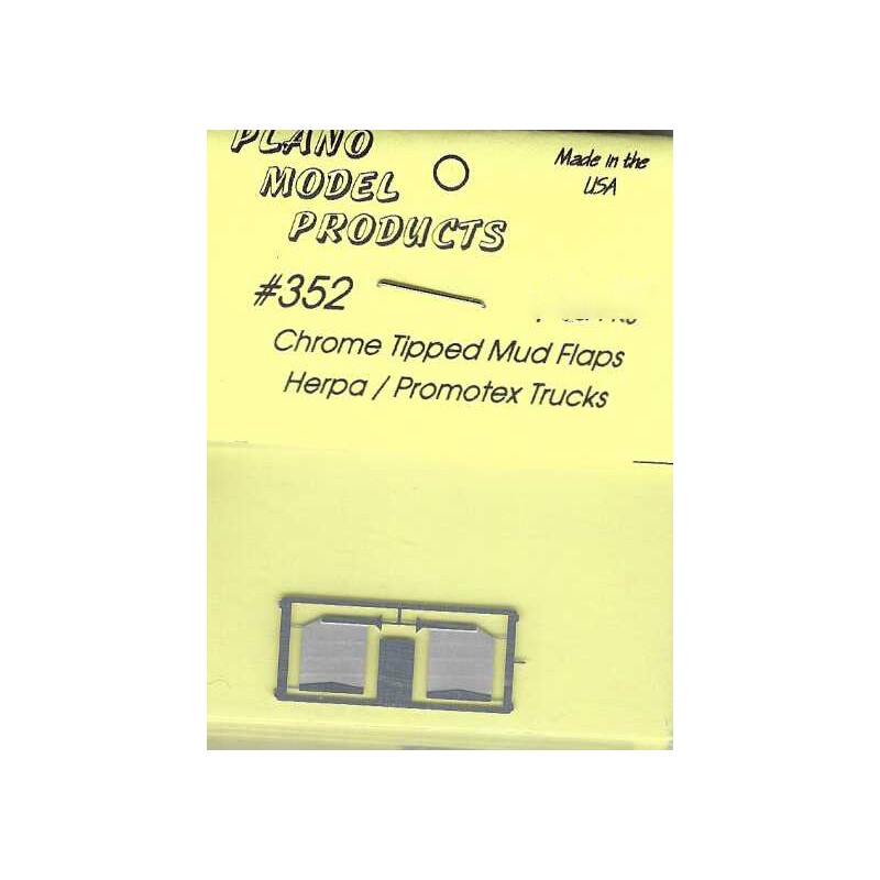 PLANO 352 - CHROME TIPPED MUD FLAPS - HO SCALE