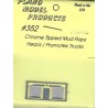 PLANO 352 - CHROME TIPPED MUD FLAPS - HO SCALE