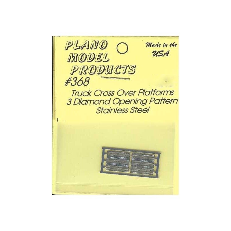 PLANO 368 - TRUCK CROSS OVER PLATFORMS - DIAMOND OPENING PATTERN - HO SCALE