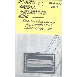 PLANO 384 - STEEL RUNNING BOARDS - 7'4" LENGTH - FOR TRIDENT CHEVY VAN - HO SCALE