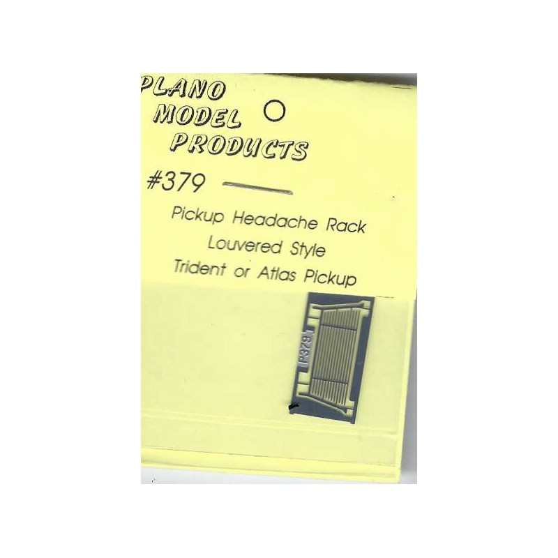 PLANO 379 - PICKUP HEADACHE RACK - LOUVERED STYLE - HO SCALE