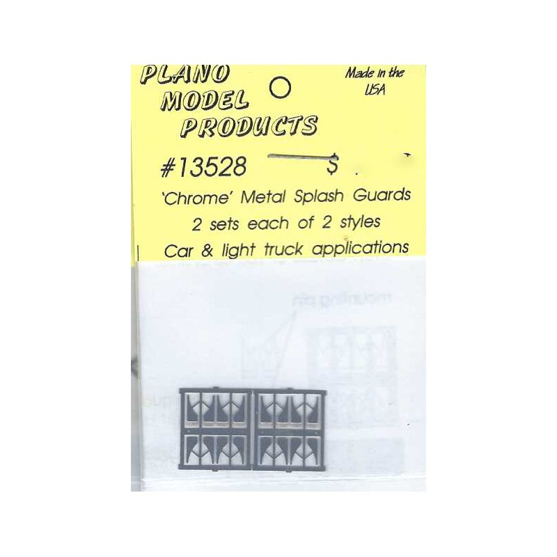 PLANO 13528 - CHROME METAL SPLASH GUARDS - HO SCALE
