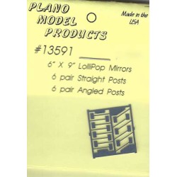 PLANO 13591 - 6"x9" LOLLIPOP MIRRORS - HO SCALE