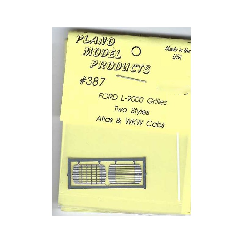 PLANO 387 - FORD L-9000 GRILLES - FOR ATLAS & WALTHERS MODELS - HO SCALE