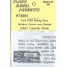 PLANO 13861 - FORD F350 SLIDING REAR WINDOW FRAME - FOR TRIDENT CREWCAB MODEL - HO SCALE