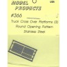 PLANO 366 - TRUCK CROSSOVER PLATFORMS - ROUND OPENING PATTERN - HO SCALE